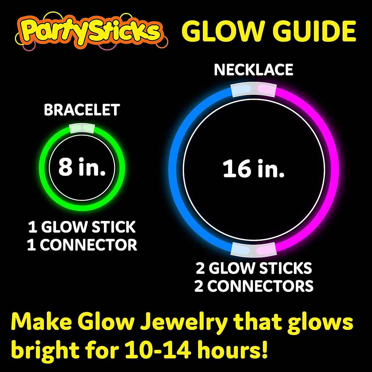 25 Pcs Glow Sticks - Glow In The Dark Fun Party Glowing Toys for Kids