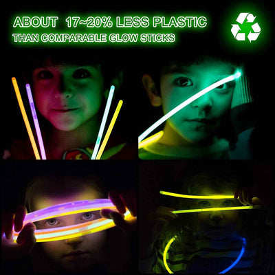 25 Pcs Glow Sticks - Glow In The Dark Fun Party Glowing Toys for Kids