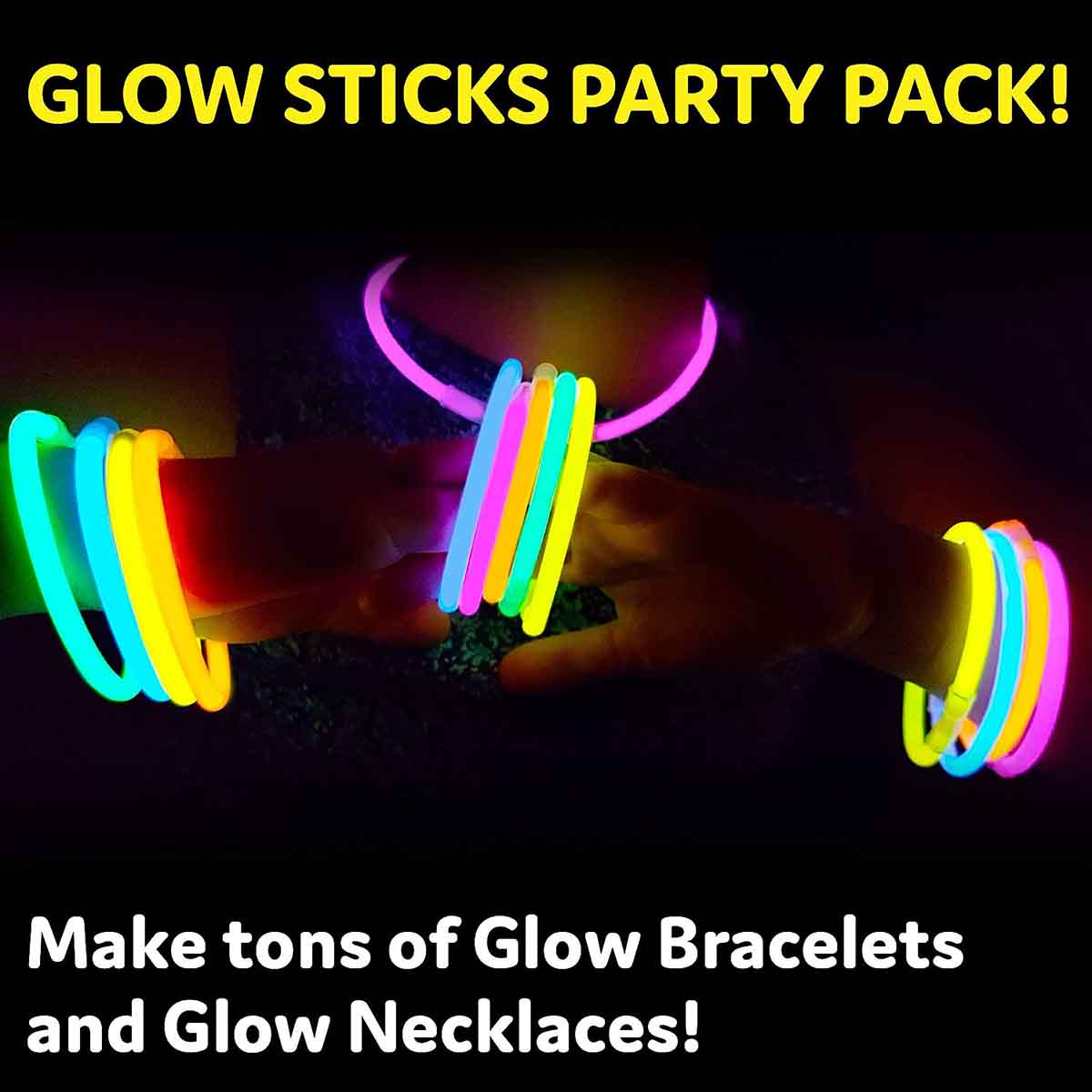 25 Pcs Glow Sticks - Glow In The Dark Fun Party Glowing Toys for Kids