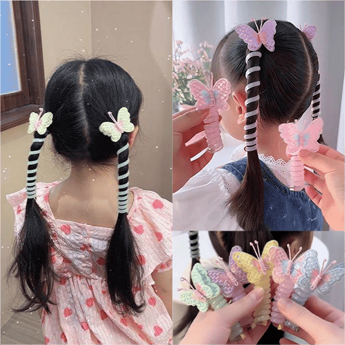 Butterfly Telephone Wire Hair Bands (Pack of 2)