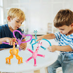 Telescopic Suction Giraffe Toy with LED Lights