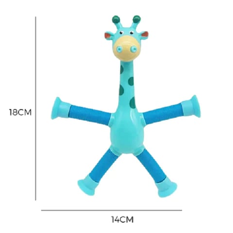 Telescopic Suction Giraffe Toy with LED Lights