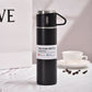 Double-Wall Stainless Steel Vacuum Thermos Flask 500ml| With 3 Cups| Perfect for Gift and Traveling
