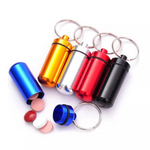 Metal Pill Case with Keychain