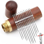 Self Threading Needles with Beautiful Wooden Box Case ( Imported Quality )