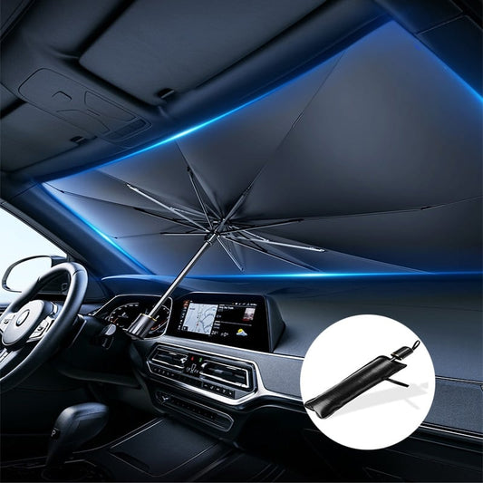 VIVA Car Windshield Sun Shade Umbrella (+ FREE Car Rust Remover)