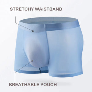 Silky Ice Thin Men's Underwear with Balls Pockets