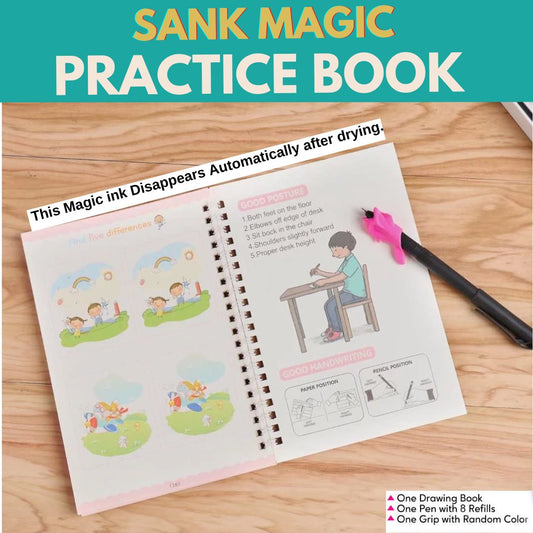 SANK MAGIC BOOK (4 BOOKS + 1 PEN + 1 GRIP + 10 REFILL)