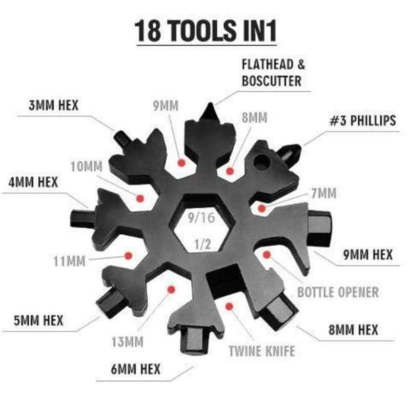 18 In 1 Snowflake Multi Tool